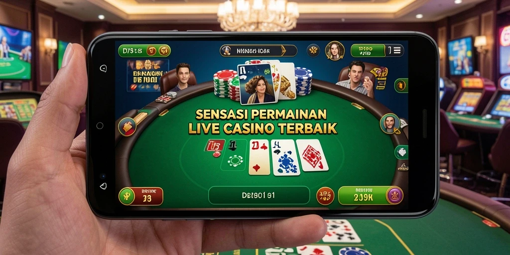 Gameplay D73 yang menakjubkan dengan dealer langsung dan interaksi pemain.