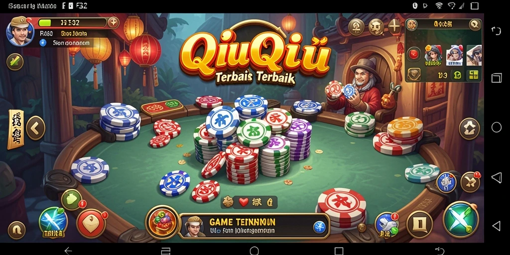 Tangkapan layar utama F32 menampilkan gameplay seru QiuQiu.