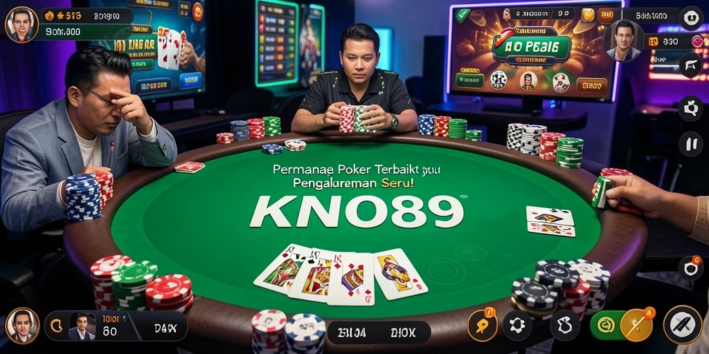 Tampilan gameplay KNO89 yang seru dan mendebarkan dalam permainan Poker.