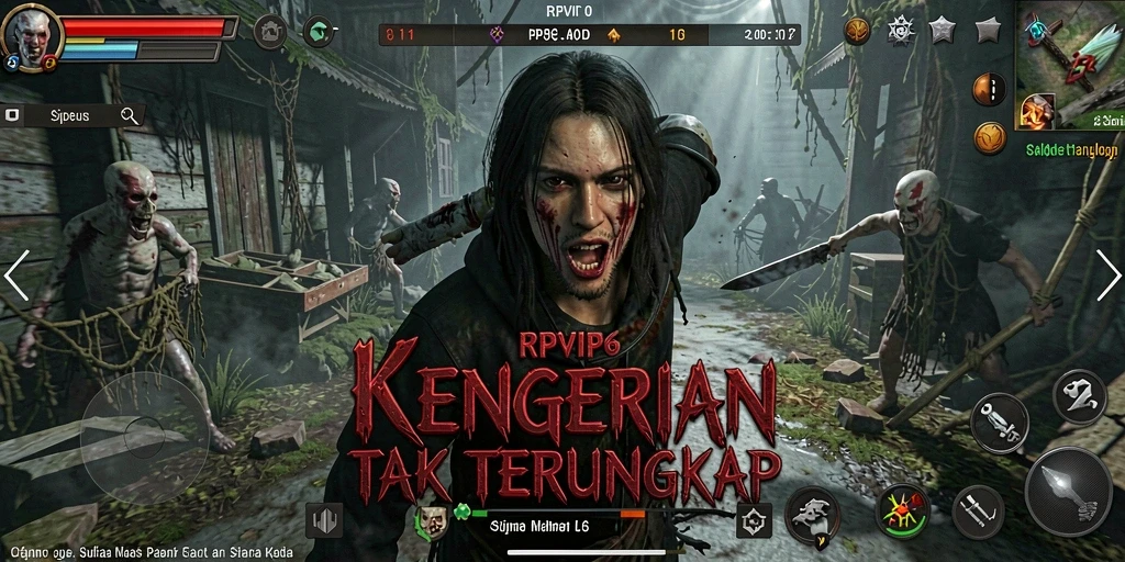 Tampilan gameplay RPVIP6 yang menegangkan dan menyeramkan.