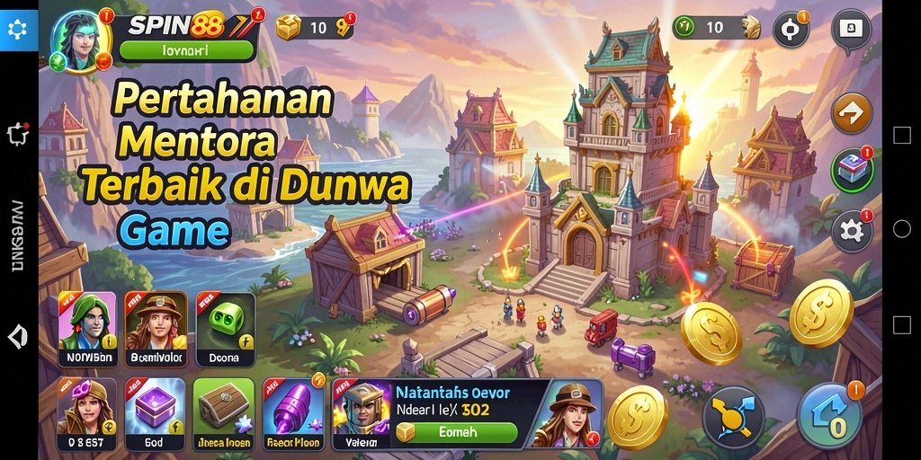 Tampilan gameplay SPIN88 yang mendebarkan dalam pertahanan menara.