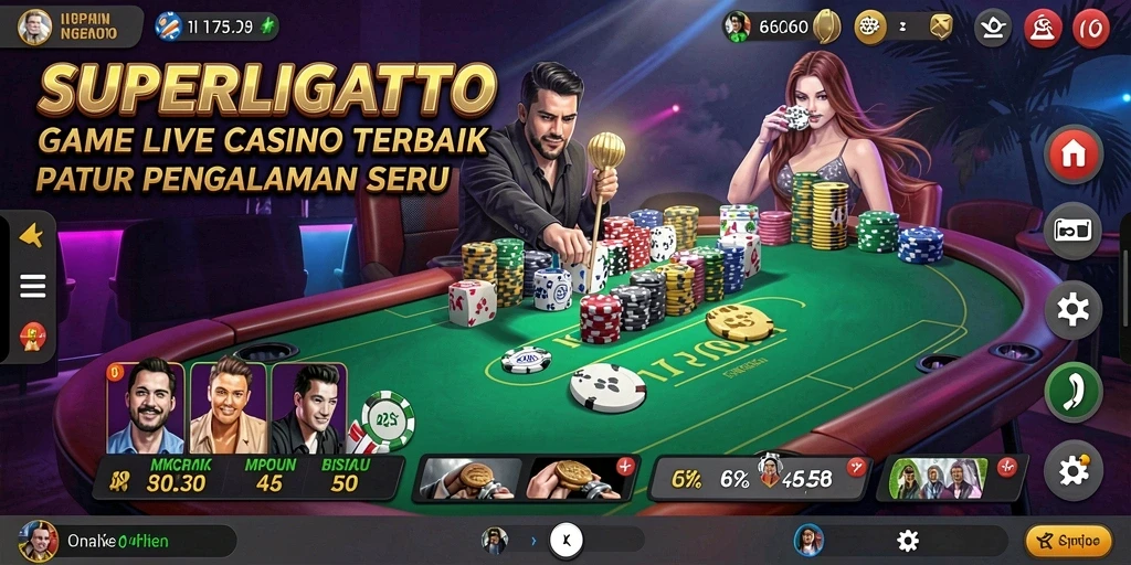 Gameplay seru dengan dealer langsung di SUPERLIGATOTO.