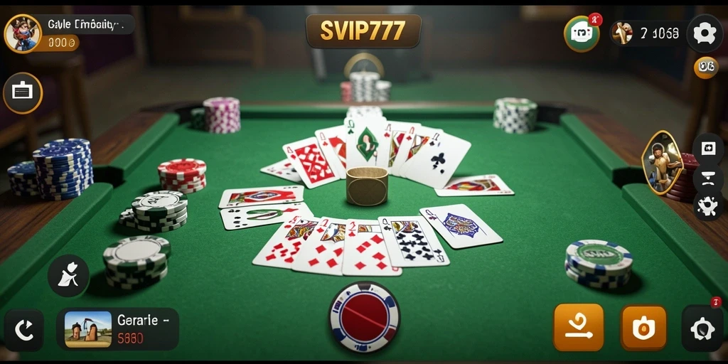 Tampilan gameplay seru dari SVIP777 saat bermain Gaple.